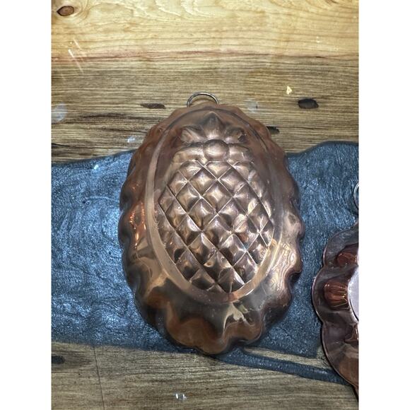 Vintage Copper Molds Domed Pineapple and Cherries Display Only India - Picture 3 of 8